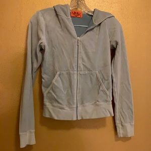 Juicy Couture light blue velour hoodie